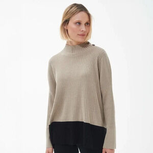 Barbour Amal Knitted Jumper in Light Fawn